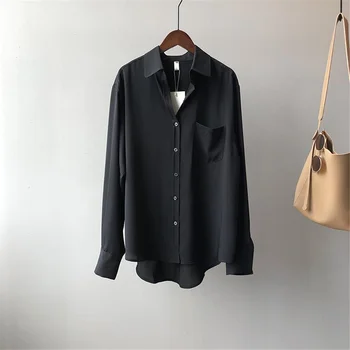 2021 Vintage Bluza Eleganta Pentru Femei Tricou Cu Maneci Lungi, Stil Coreean Haine Pentru Femei Bluze Femme Fashion Casual Alb Topuri Toate Se Potrivesc