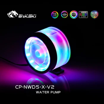 Bykski CP-NWD5-X-V2 D5 Debitului Pompei de Metri Debit Maxim de Ridicare 3,8 M 1100L/H Simfonia Luminos Pompa de 5V ARGB Pentru PC de Răcire cu Apă