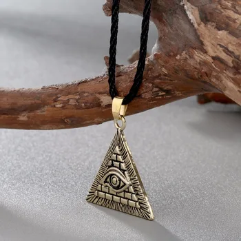 Egiptean Egipt Piramida Colier Vintage Femei All-Văzând Ochi Rău Illuminati moda Bijuterii Tibetan Pandantiv Coliere