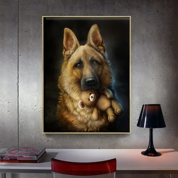 Câinele Diamant tabloul Complet Exerciții de Animale Diamant Broderie Rotund/Pătrat de Pictură De Numere Stras Mozaic 5D Cadou Decor Acasă