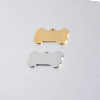 50pcs 16*31mm Aur/otel Culoare Material otel Inoxidabil finisaj oglinda câine forma de os Farmec pentru DIY Bijuterii lucrate Manual Face