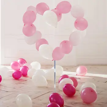Balon Coloana Arcului Kit Decor 5ft Petrecere în Alb în formă de Inimă de Nori Inel de Nunta de Dragoste Petrecerea de Ziua Decor
