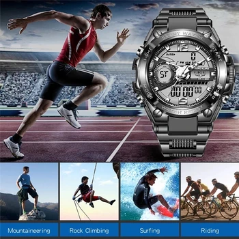 LIGE Brand Bărbați Ceas Digital Militare Ceasuri Sport de Moda 50ATM Electronice Impermeabil Ceas de mana Barbati Reloj Inteligente Hombre