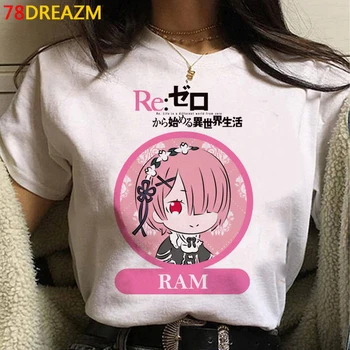 Re Zero Kara Hajimeru Isekai Seikatsu Rem Ram tricou femei streetwear harajuku kawaii ulzzang câteva haine grafic teuri pentru femei