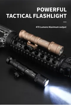 Airsoft Tactic M300/M600 M600C Armas Scout Lumina Lanterna LED 280/340lumes în aer liber Pușcă de Vânătoare Arma Lanterna
