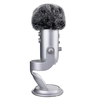 Microfon Cu Blană De Parbriz - Mic Vânt Blană Capac Filtru Ca Spuma De Acoperire Pentru Blue Yeti, Blue Yeti Pro Usb Microfon Condensator