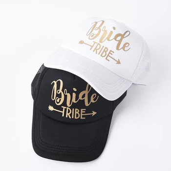 Mireasa Trib Snapback Camionagiu Plasă Pălărie Litere de Aur Săgeată Nunta Șapcă de Baseball LX9E