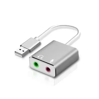 Aliaj de aluminiu 7.1 Card de Sunet Extern USB Jack 3.5 mm Adaptor de Casti de Calculator Cabluri Conectori