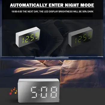 LED Oglindă Ceas cu Alarma Ceas cu Alarmă Digital Multifunctional Mini Ceas cu Alarma Electronic Pentru Dormitor, Camera de zi Despertador