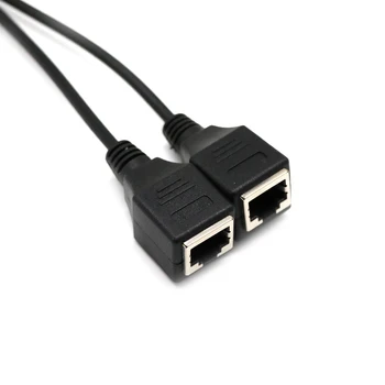 RJ45, 1 Mascul la 2 Femele Socket Port LAN de Rețea Ethernet Splitter 2 cai LAN Adaptor pentru Cablu de Mare Viteza prin Cablu RJ45 Splitter Adaptor