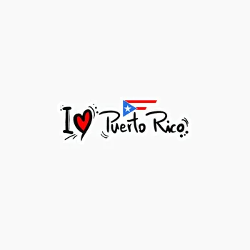 Creative Iubesc Puerto Rico Sloganul Masina Autocolant Fereastra Motocicleta Decor de Calitate Superioara Capac de Vinil Zgârieturi Impermeabil din PVC