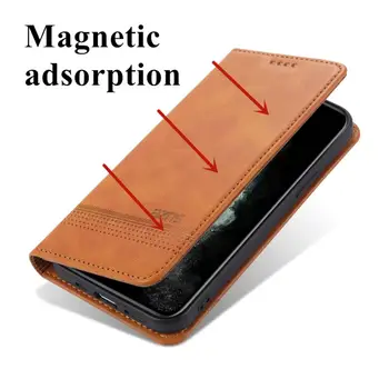 Deluxe magnetic de adsorbție caz din piele pentru Xiaomi POCO M3 / Pocophone POCO M3 Pro 5G flip cover portofel caz de protecție fundas