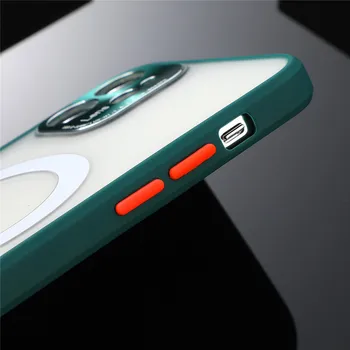 Pentru Magsafe Încărcător fără Fir Metalic de Protecție a Lentilei Full Cover Pentru iPhone 12 Mini 11 Pro X XS Max XR 7 8 Plus 20SE Caz Magnetic