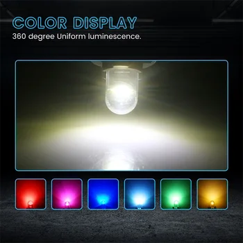 5Pcs 12V 5W T10 W5W LED-uri Multicolore Parte Masina Pană Lumina de Citit Bec Auto Light-emitting Diode Lățime de Semnalizare Lampa de Stop