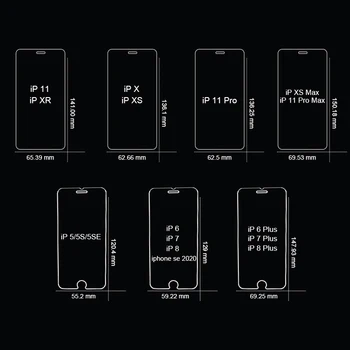 3Pcs Complet Capacul de Sticlă de Siguranță Pentru iphone 11 12 Pro Xs Max X Xr SE 2020 Sticlă de Protecție de Pe iPhone 8 7 6 6s Plus cu Ecran Protector