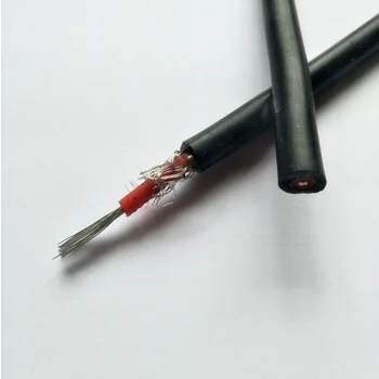 10M negru temperaturi ridicate silicon flexibil Ecranat cu fir de 2 Core silicon sârmă Multimetru conductorului de cablu