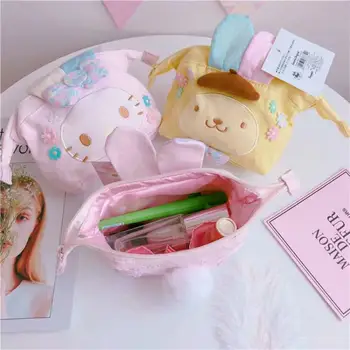 15Cm/Buc Kawaii Sanrio Pluș Cinnamoroll Câinele Meu Melodia Hello Kittys Panza de Sac de Depozitare Anime Drăguț Păpuși, Jucării de Pluș Cadou