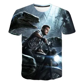 Amuzant Jurassic Park Bărbați T-shirt pentru Bărbați și Femei 3D Imprimate T-shirt Casual Top Jurassic World Tee Rece T-shirt pentru Copii