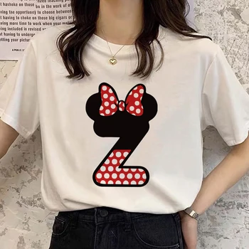 Disney Minnie Mouse Scrisoare Font Imprimare Femme Grafic Femei T Shirt Harajuku Vara Tricou Streetwear Topuri Cu Maneca Scurta
