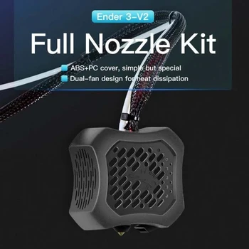 Creality 3D 24V Ender 3 V2 Full Kit de Duze cu Duza Extruderului+Ventilator de Răcire+Shell pentru Imprimantă 3D