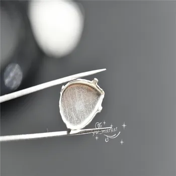 Fără Găuri Goale Gheara Setare pentru Bijuterii Lipit de Argint Lacrimi navette rotund