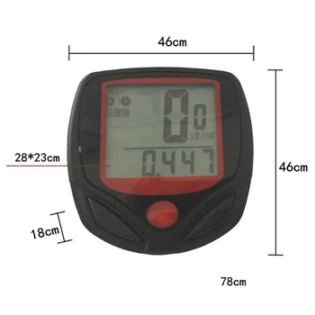 Bicicleta Calculator Cu LCD Display Digital rezistent la apa Biciclete Kilometraj Vitezometru Bicicleta Cronometru Accesorii de Echitatie Instrument