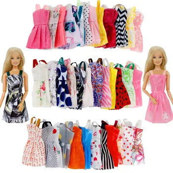 Livrare gratuita Moda Handmade de 10 bucăți/set = Random 10buc/Set Papusa Barbie Haine Accesorii