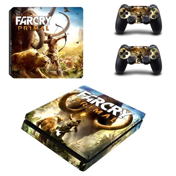 Far Cry Primal PS4 Slim Piele Autocolant Decal pentru Sony PlayStation 4 Consola si Controller PS4 Slim Piei de Autocolante de Vinil