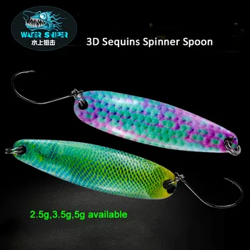 APA SNIPER Transport Gratuit Spinnerbaits 5g 3.5 g 2,5 g de Metal Jig Lingura Atrage Lumina Greu Momeală de Pescuit Pentru Pastrav Bass Rahat