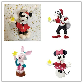 1Set/4Pieces 5-10cm de Înaltă calitate Japoneză Disndy reale de Crăciun serie Mickey Minnie mouse ornament pandantiv papusa de Colectie
