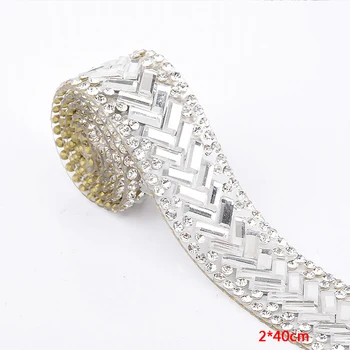 Pulaqi DIY Argint Cristal Motiv Rinestone Pentru Bijuterii Sac de Pantofi Decor Glitter, Strasuri Pentru Rochie de Remediere rapidă Panglică Aplicatii