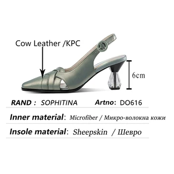 SOPHITINA Moda Pompe de Femei din Piele de Ciudat Stil Subliniat Toe Țese Pompe Catarama Curea Casual Pantofi de Vara DO616