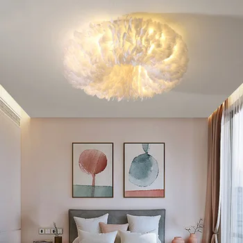 Nordic art pene cerc led lampă de plafon minimalist, romantic, cald, dormitor, baie, living, decor corpuri de iluminat de tavan