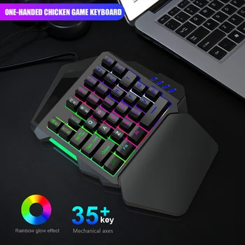 1 buc Mini USB Wired Keyboard & Mouse-Set de 35 de Chei Cadou Profesionale de Gaming Keyboard Soareci Set Pentru PC
