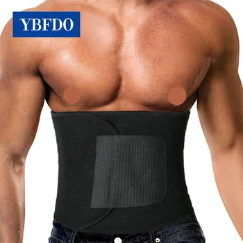 YBFDO Talie trainer Barbati Body Shaper Cincher Tummy Trimmer Centura de Slabit Sudoare Respirabil Sport de Ardere a Grasimilor Cald Brâu