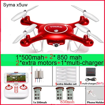 SYMA X5UW RC Drone 720P WIFI Camera FPV Elicopter Înălțime Deține O Cheie Teren De 2,4 G 4CH 6Axis RC Quadcopte cu baterii