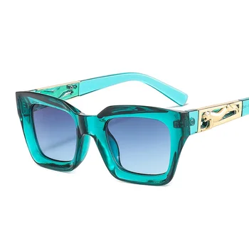 D&T 2021 Noua Moda Ochi de Pisică ochelari de Soare Femei Bărbați PC Degradeuri Lentile de Metal Leopard Cadru de Designer de Brand Trend de Lux Ochelari de Soare