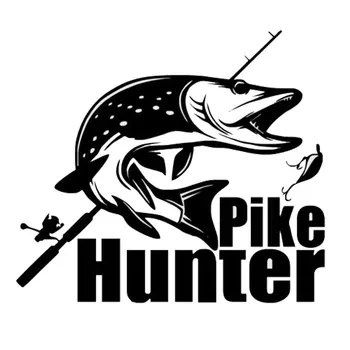 Moda Hunter Pike De Pescuit Pește De Styling Musca Autocolant Auto Automobile Motociclete Accesorii Exterioare De Vinil Decalcomanii Laptop Perete
