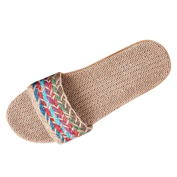 Moda Anti-alunecare Lenjerie de Flip-Flops Pantofi Femeie Acasă Interior Deschis Deget de la picior Plat Papuci de Plaja Non-slip pentru Femei Încălțăminte de Vară Drop