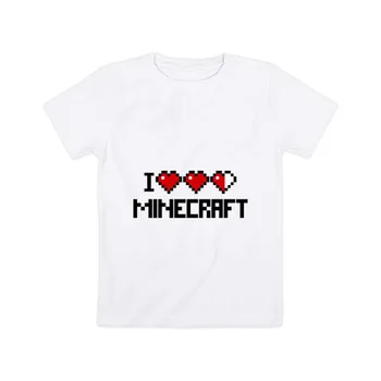 Copii T-shirt Bumbac iubesc Minecraft