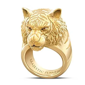 2021 tendință de Aur Tigru Animal de Putere Stil Personalizat Barbati Inel de sex Masculin inel chestii Misto gotic accesorii barbati bijuterii de lux