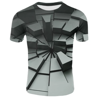Vara Men ' s T-shirt Short Sleeve T-shirt Barbati O-neck Top 3D de Imprimare T-shirt