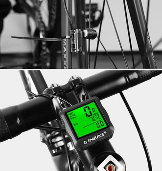 INBIKE IC005 Impermeabil de Calculator pentru Biciclete Cu Iluminare din spate Wireless cu Fir de Calculator pentru Biciclete Biciclete Vitezometru Kilometraj Bicicleta Cronometru