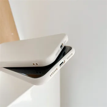 Retro Alb de Caz Pentru iphone 12 Mini 11 Pro Max 6S 7 8 + Capac Spate pe Mat Moale TPU Silicon Telefon Coque pentru Huawei P20 P30 P40