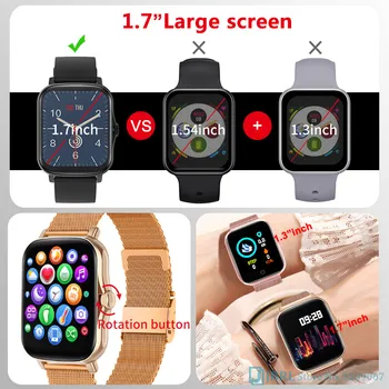 Full Touch 2021 Oțel Ceas Inteligent Femei Barbati Sport DIY Dial 15 Zile de Așteptare Smartwatch Pentru Android IOS Pătrat Ceasuri Inteligente Ceas