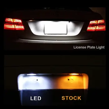 14X Canbus Interior Alb LED-uri Auto Hartă Ușa Kit de Lumina Pentru a se Potrivi 2002-2008 2009 Chevrolet TrailBlazer Plafon Portbagaj Lampa de Licență