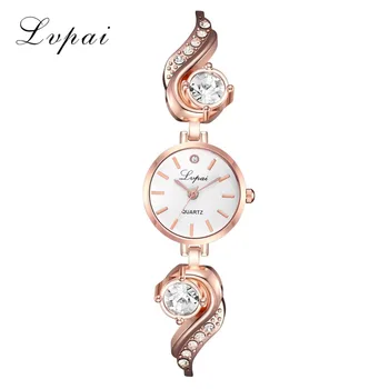Lvpai Marke Luxus Strass Uhren Frauen Quarz Banderola Uhren Damen Kleid Neue Modul Rose de Aur Uhr relogios kol saati