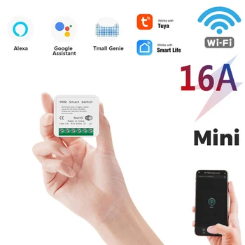 10A 16A MINI Wifi Smart Switch Timer Switch-uri Wireless de Automatizare Acasă Inteligent Compatibil Cu Tuya Alexa Google electrocasnice