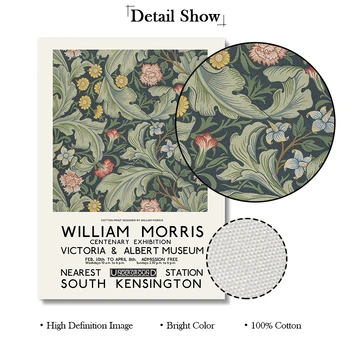 William Morris Panza Pictura Muzeul Expoziție de Postere Galerie de Arta de Perete Moderne Retro Imagini cu Flori pentru Camera de zi Decor Acasă