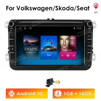 2din Android10 Radio Auto GPS Multimedia Player Pentru VW Volkswagen Golf Passat Skoda Seat Octavia Polo, Tiguan Fabia Navigare SWC